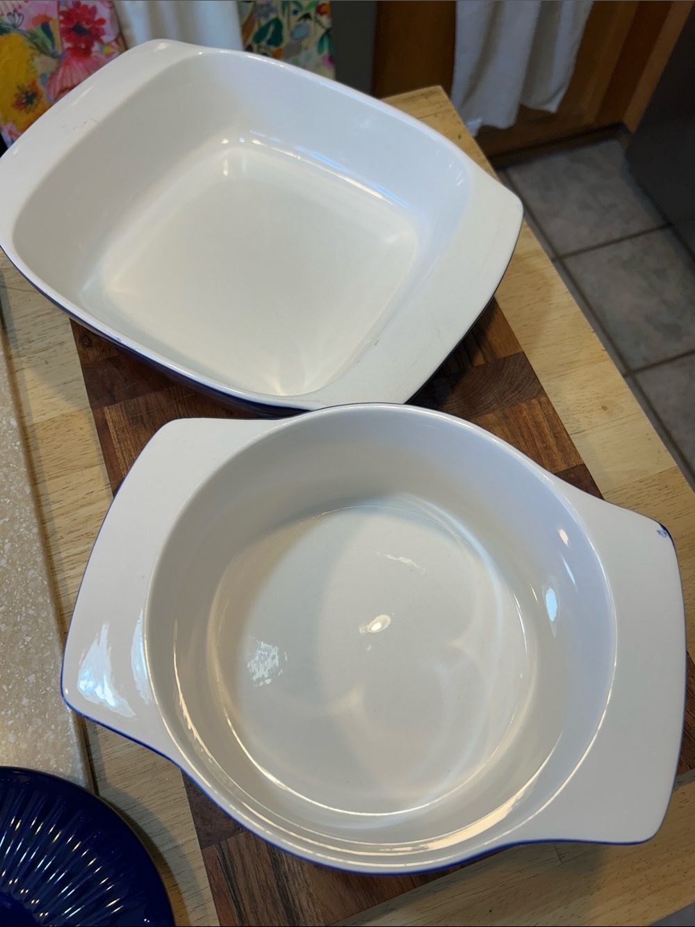 Roshco cobalt Blue Ceramic Casserole Dish Cookware and small casserole dish - Picture 5 of 15